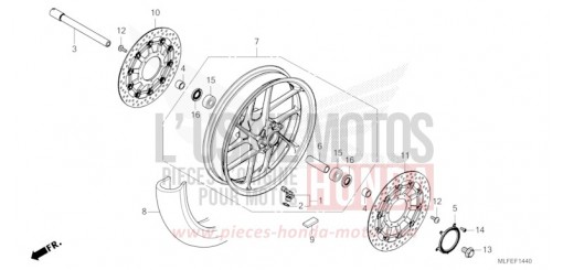 FRONT WHEEL NT1100DT de 2026